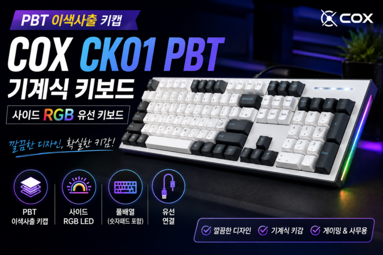 PC방에서 쓰는 타격감 좋고 저렴한 COX 기계식 키보드 추천 CK01PBT