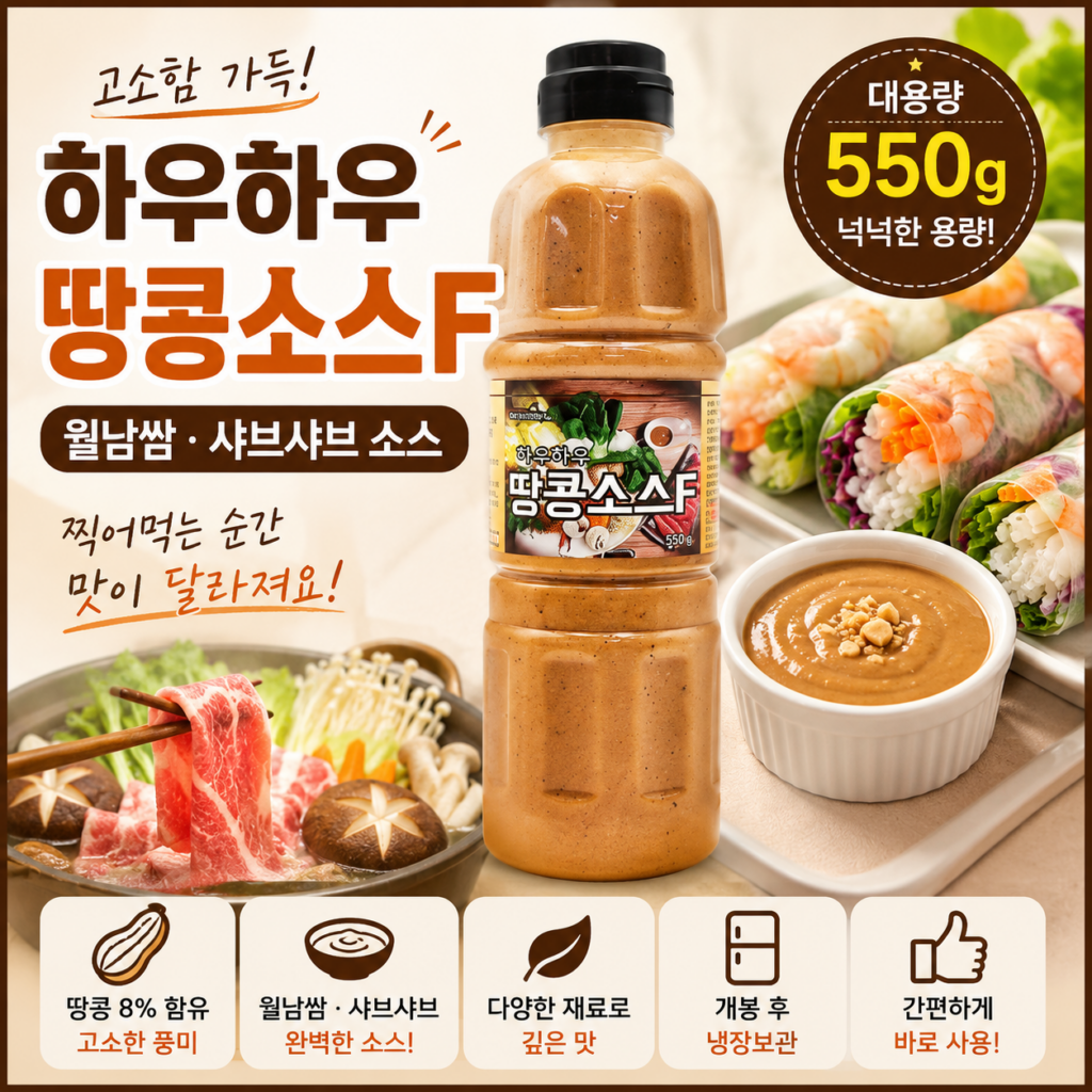 월남쌈 샤브샤브 하우하우 고소한 땅콩소스 추천 제품 이미지