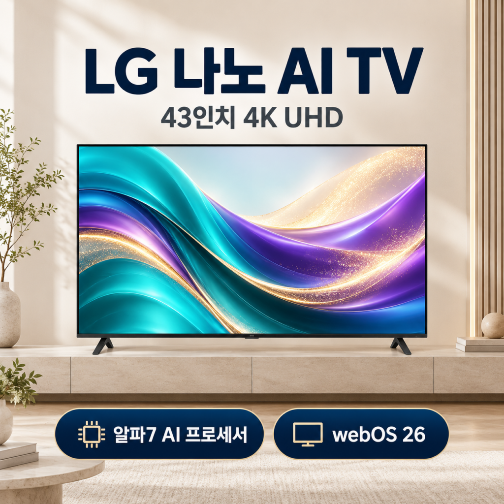 LG전자 43인치 스마트TV 4K 43NU810BENA 최저가 54% 할인 제품 이미지