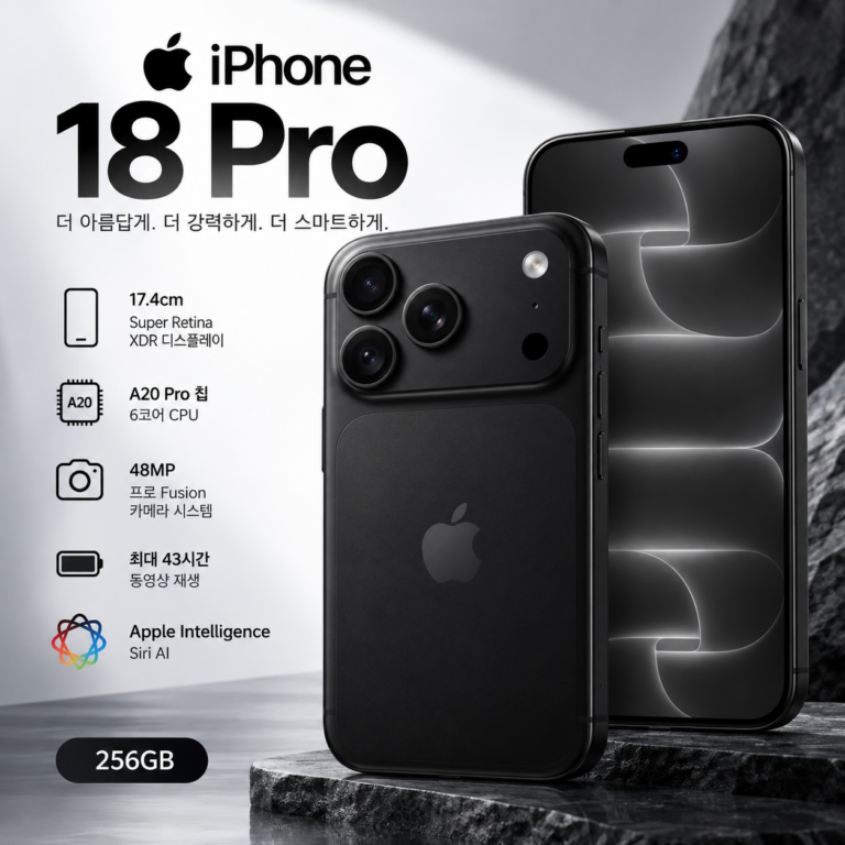 Apple 아이폰18 pro 출시 256GB 블랙 색상