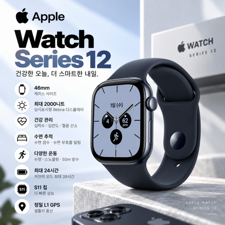 Apple Watch 애플워치 시리즈 12 46mm 네이비블루 색상 GPS셀룰러 출시