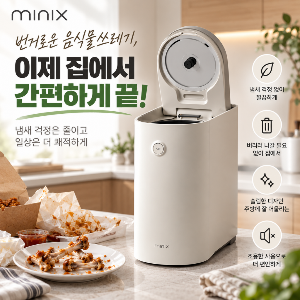 최대 80% 정부지원금 대상 가정용 미닉스 MNFD-120G 음식물 처리기 추천 제품 이미지