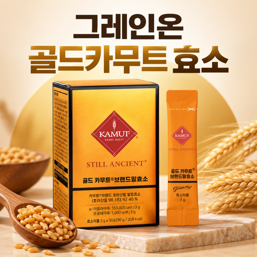 홈쇼핑 그레인온 골드카무트 효소 90g 6박스 제품 이미지