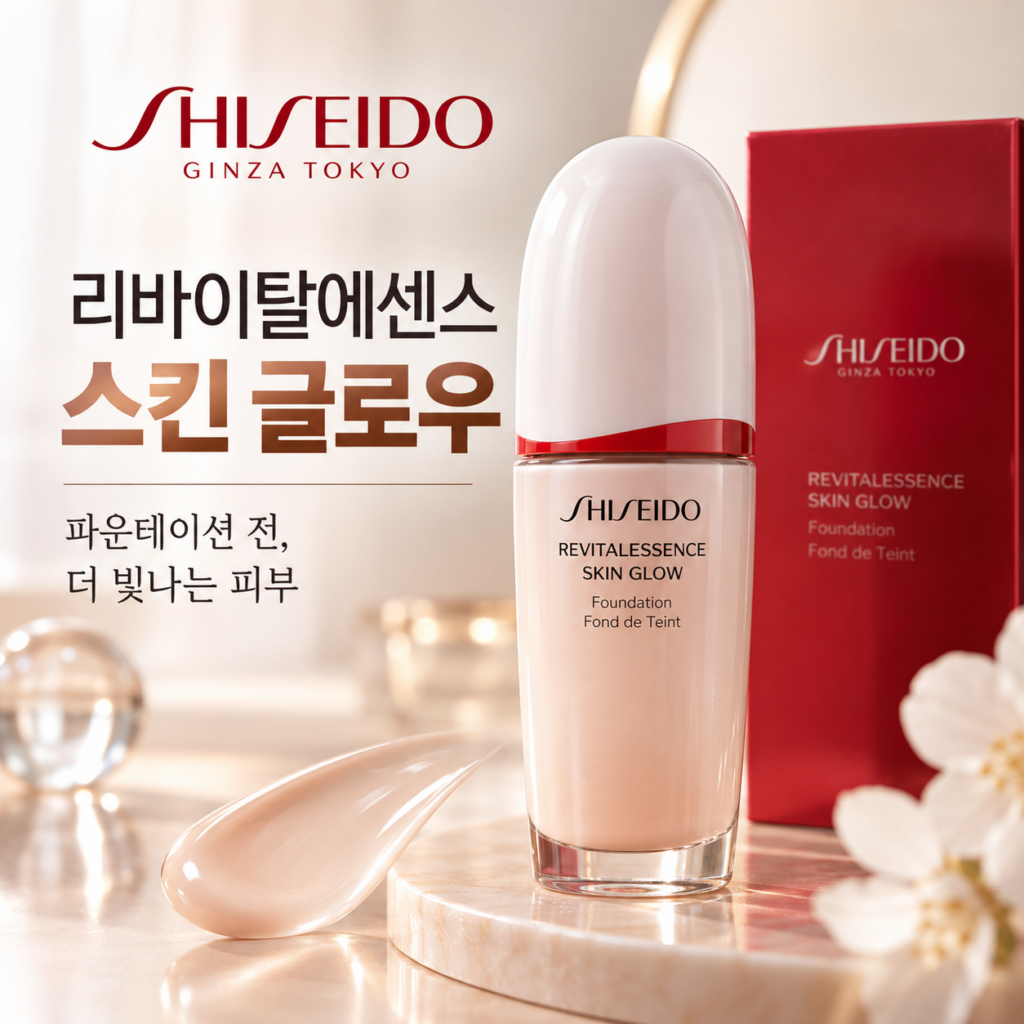 시세이도 리바이탈에센스 글로우 파운데이션 6만원대 제품 이미지