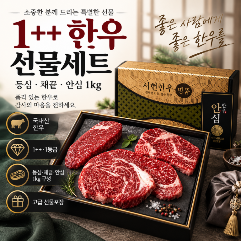 소고기 한우 농협안심한우 투쁠 1등급 추석 부모님 선물세트 추천