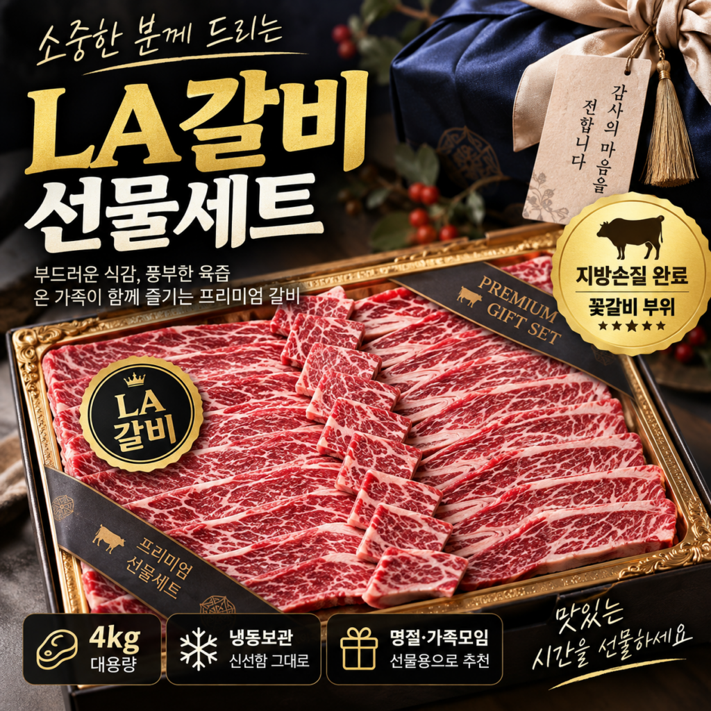 추석 LA갈비 4kg 가족식사 부모님 선물세트 추천 5,869개 후기 제품 이미지